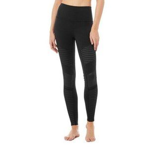 Alo Yoga Black High Waist Moto Leggings
